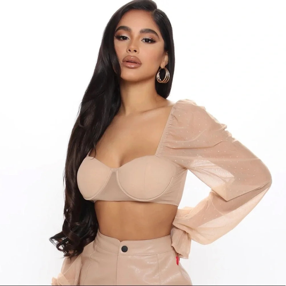 Fashion Nova Make the Night Last Taupe Set XS - Picture 5 of 15